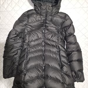 Marmot Montreal Jacket Women's Medium Black 700 Fill Down Hooded Puffer Coat